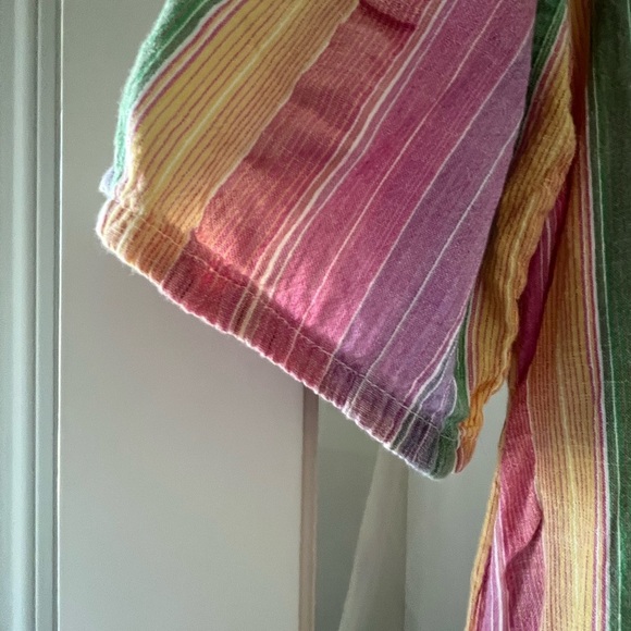 Vintage Ramona Rull 70’s Caftan Cotton Rainbow Dress No Size‎ Boho - Picture 5 of 13